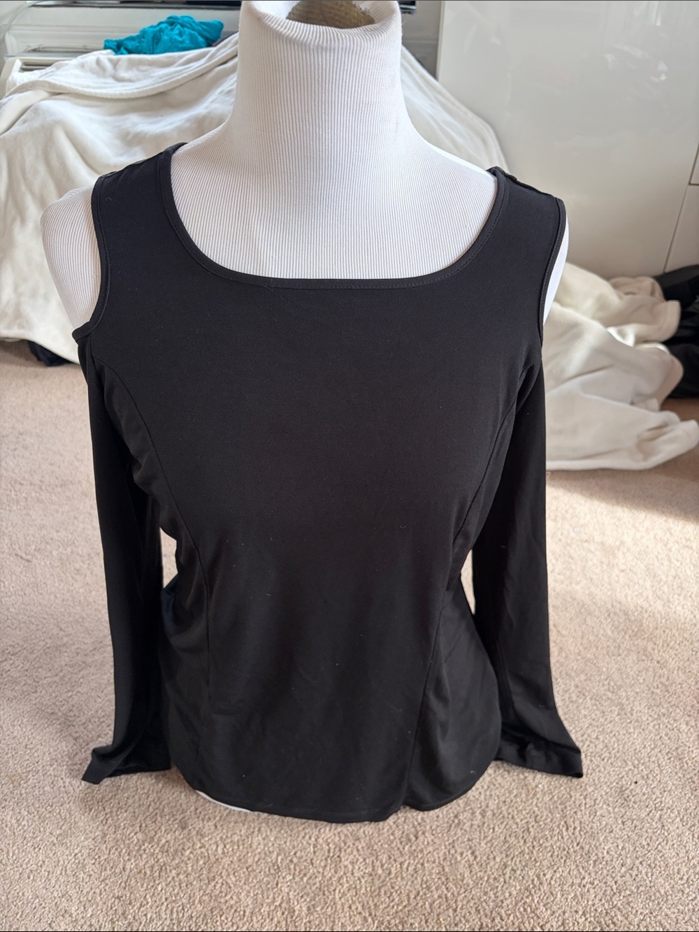 Pretty Black Simonton Says Cold Shoulder Top